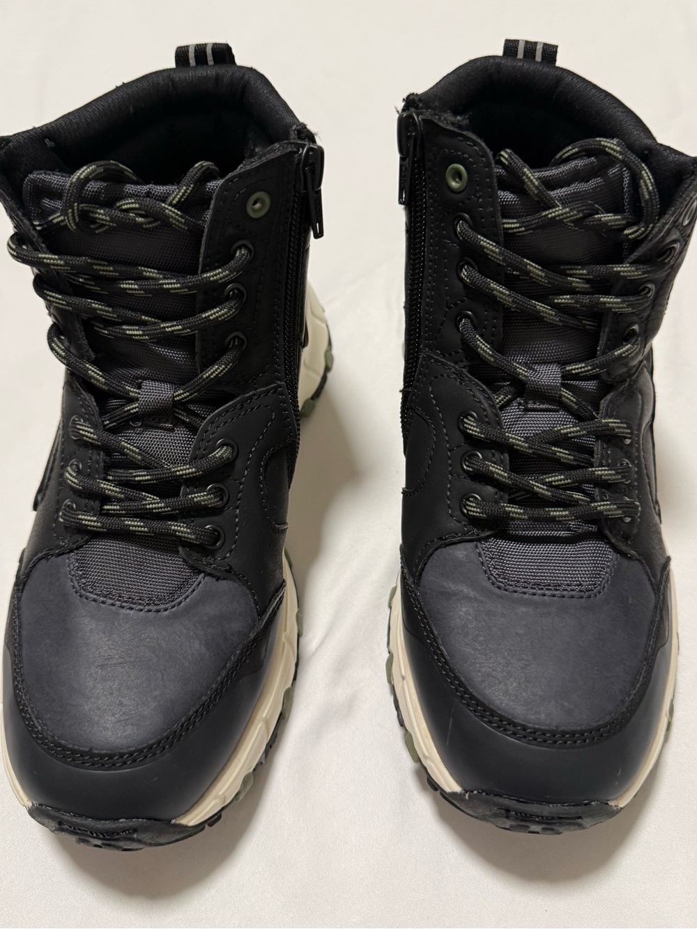 Zara Black and Gray Kids' High-Top Boots